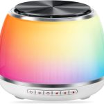 Night Light, RGB Mood Lamp with Bluetooth Speaker, 360° Rotating Base, Button Control LED Light with 7 Colors & Gradient Mode, USB-C Rechargeable Table Lamp for Bedroom, Kids, Gifts, Parties