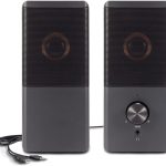 Computer Speaker, Compact Size Speaker with Headphone Jack, Enhanced Bass and Volume Control, Stereo 2.0 USB 3.5mm Aux Multimedia Speakers for Laptop/Desktop/Tablets/Phone