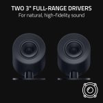 Full-Range 2.0 PC Gaming Speakers:  Spatial Audio - Rear-Facing Bass Ports - Two 3” Full-Range Drivers - Max Sound Pressure Level 96dB - Wireless Control Pod - Image 2