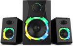 Bluetooth Computer Speakers,18W PC Speakers with Subwoofer,Gaming Speakers with Bass,Support SD&USB Play, 2.1 Multimedia Speakers System with RGB(S215)
