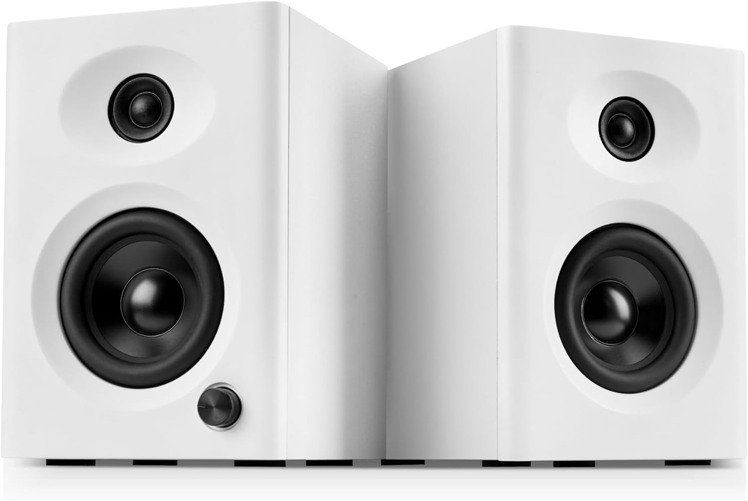 61sznE9M3bL._AC_SL1500_.jpg Computer Speakers for Desktop PC, 60W Powerful Sound with Deep Bass & Clear Treble – Compact Active Bookshelf Speakers for Home Office, Laptop, Music, Monitor (White, Pair) - Image 1