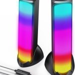 Computer Speakers, RGB PC Speakers, Gaming Speakers with Full Screen LED Breathing Light, 2.0 Channel Stereo Sound Desktop Speakers, USB Speaker for Computer Desktop PC Laptop Monitor