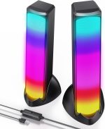 Computer Speakers, RGB PC Speakers, Gaming Speakers with Full Screen LED Breathing Light, 2.0 Channel Stereo Sound Desktop Speakers, USB Speaker for Computer Desktop PC Laptop Monitor