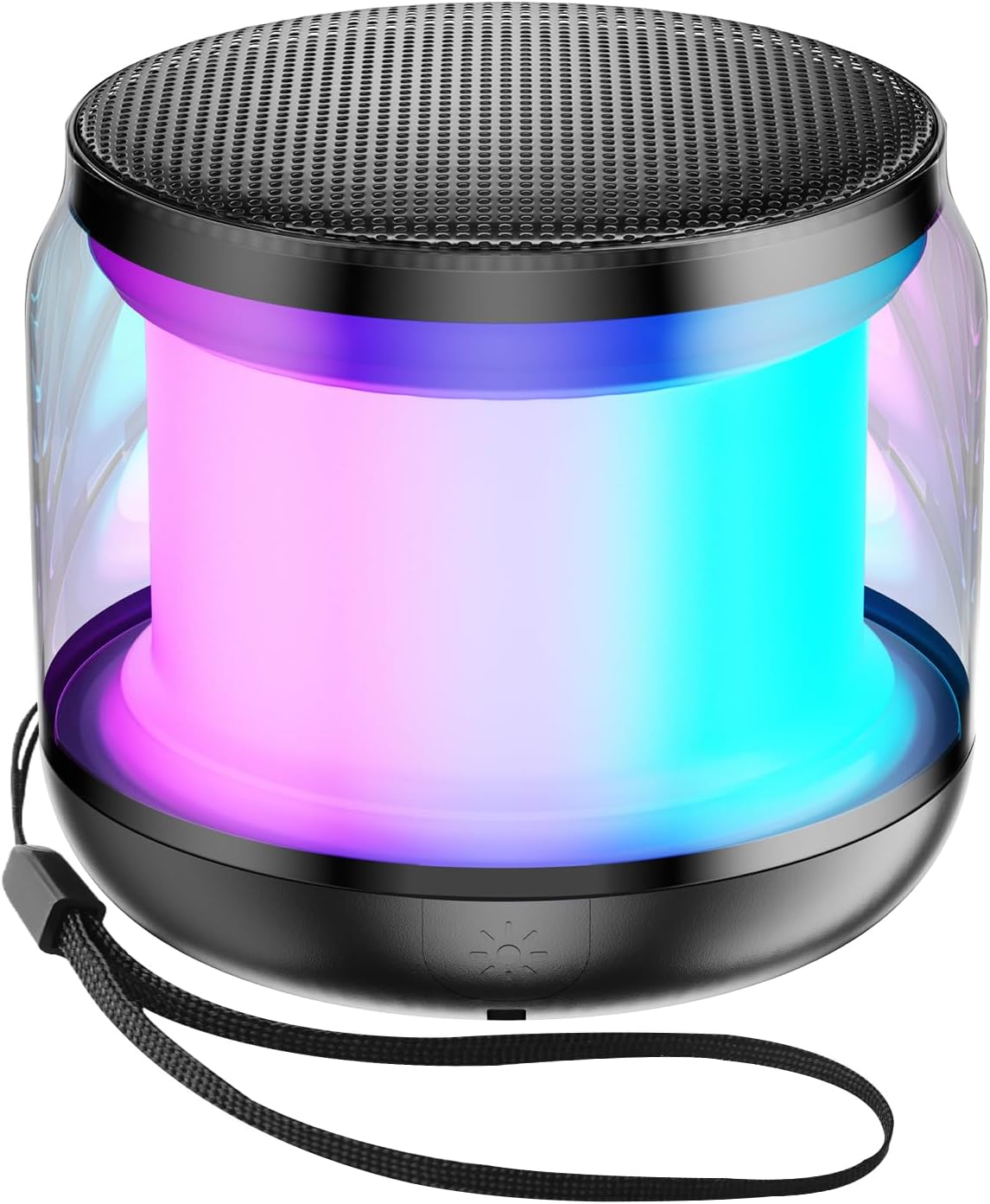 71MpXbCrdL._AC_SL1500_.jpg Mini Portable Bluetooth Speakers Wireless,TWS Pairing Small Bluetooth Speaker,with Lights and Lanyard,Gifts for Women/Girls, Boys and Kids for Christmas - Image 1