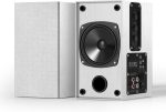 30W X 2 Bookshelf Speakers - 3.5-RCA Input for Turntable, TV, PC, Record Player Speakers with 4 Inch Woofer & Wall Mounted, White