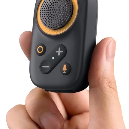 Wearable Bluetooth Speaker, Bluetooth 5.4 Clip On Wireless Speaker with Mic, TWS Function, 12Hrs Playtime, IPX5 Waterproof, Mini Portable Speakers for Outdoor Working, Biking, Running