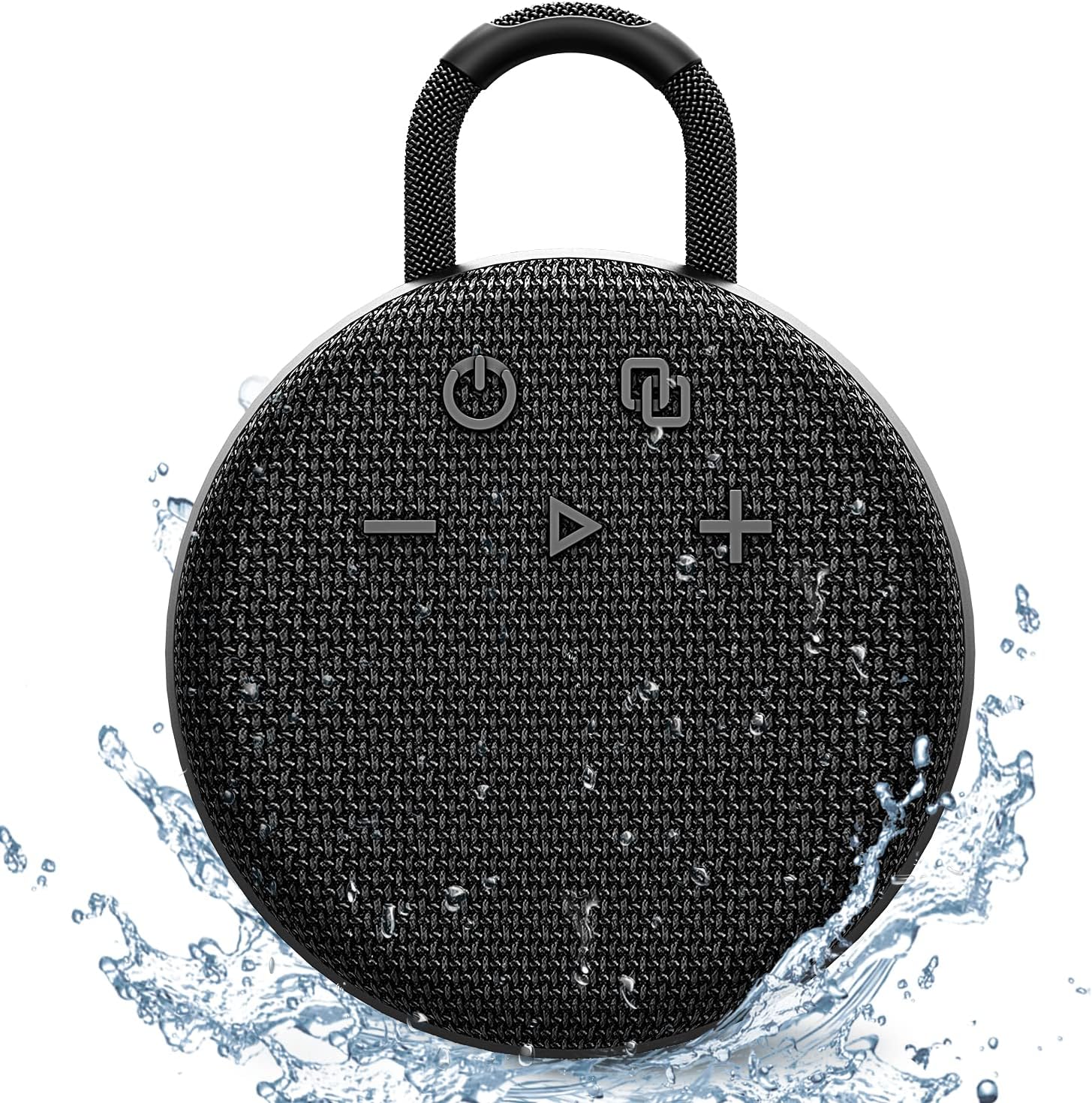 814wjwcS-rL._AC_SL1500_.jpg Mini Bluetooth Speaker – Bluetooth 5.3 with 6956C Chipset, IPX7 Waterproof, Rubberized Shell, Clip-On Lanyard, Ultra-Portable for Shower, Pool, Teens, Backpack, Gifts (Black) - Image 1
