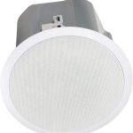 inch Coaxial Ceiling Speaker with Transformer, Grille, losure, Mounting Ring/ 120W Coaxial Driver; 120 W Transformer; Steel Back-Can;  Grille